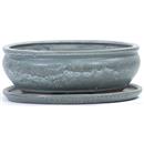 26 cm - Vaso Subarasi Verde & Nero con sottovaso Ceramica - 34,90 €